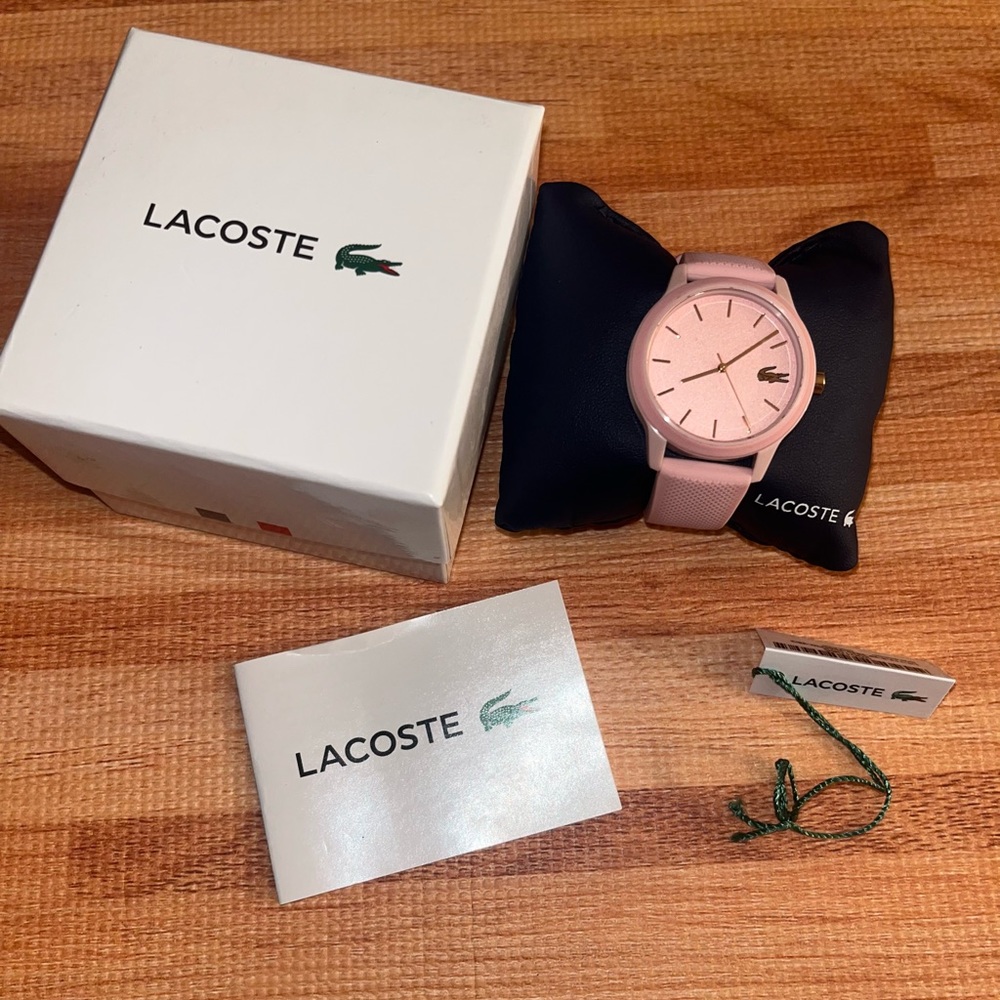 Lacoste TR90 Quartz Watch with Rubber Strap, Pink, 17. New and never worn.